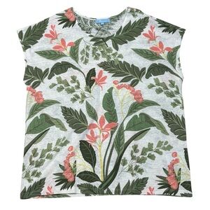 NWOT Penmans Lightweight Linen Blend Floral Leaf Pattern Sleeveless Top XL